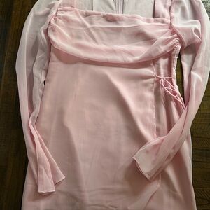 Beginning Boutique Blush Long Sleeve Dress